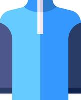 A blue and purple shirt with a zipper vector