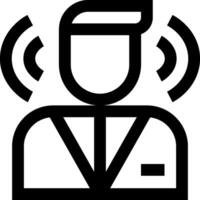 A man with headphones and a microphone icon vector