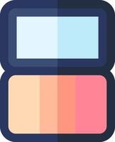 A colorful palette of makeup products vector