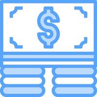 A stack of money with a dollar sign on it vector