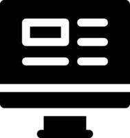 A black and white computer monitor with a white background vector