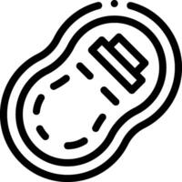 A black and white image of a small object vector