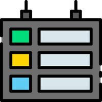 A battery icon with four different colors vector