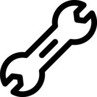 A wrench icon on a white background vector