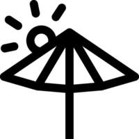 An umbrella with sun on top of it vector