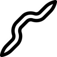 A black and white line drawing of a snake vector