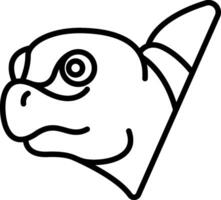 A turtle head with a cone on its head vector