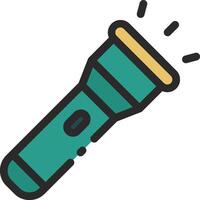 A flashlight icon on a white background vector