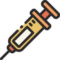An injection syringe icon on a white background vector