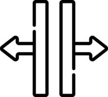 Two arrows pointing in opposite directions vector