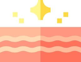 A flat icon of a wave and a star vector