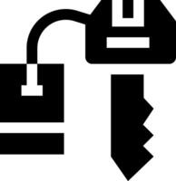 A black and white image of a key and a key vector