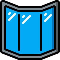 A blue book with a window in it vector