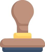 A rubber stamp with a brown handle vector