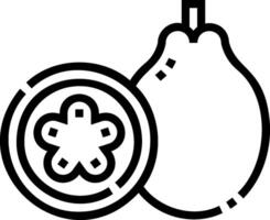 A black and white image of a fruit vector