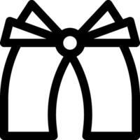 A black and white bow icon on a white background vector