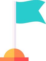 A flag on top of a cup with a flagpole vector