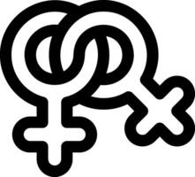 A male and female symbol on a white background vector
