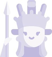A cartoon character holding a spear and a crown vector