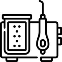 A black and white image of a toaster vector