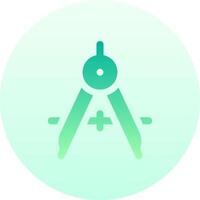A green compass icon on a white background vector