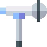 A blue and white drill with a handle vector