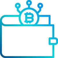 Bitcoin wallet icon vector