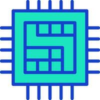 A blue chip with a square in the middle vector