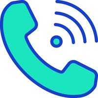 A phone icon with a blue background vector
