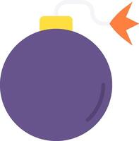 A purple bomb with a red arrow on it vector
