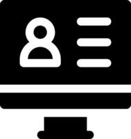 A computer monitor with a person on it vector