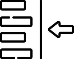 A black and white image of a file folder with an arrow pointing to the right vector