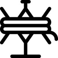 A black and white image of a wire vector