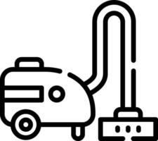 A vacuum cleaner with a hose attached to it vector