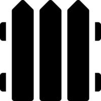 A black and white icon of three wooden fence posts vector