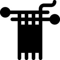 A black and white icon of a machine vector