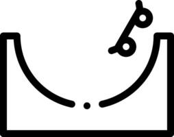 A black and white icon of a curved object vector