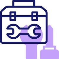 A toolbox with wrenches and a wrench vector