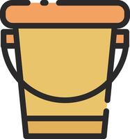 A bucket icon on a white background vector