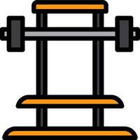 A barbell and dumbbell on a stand vector