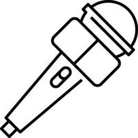 A microphone icon on a white background vector