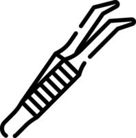 A black and white drawing of a pair of scissors vector