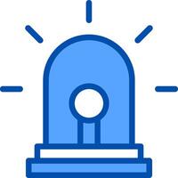 A blue light on a white background vector