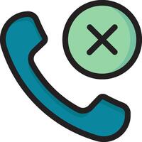 A phone with an x on it and a green circle vector