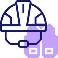 A helmet and a pair of scissors vector