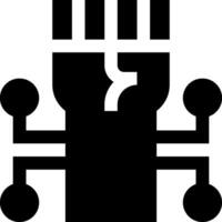 A black and white icon of a computer vector