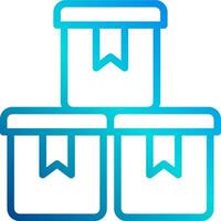 A stack of boxes with a ribbon on top vector