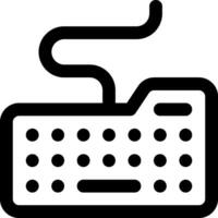 A black and white image of a computer keyboard vector