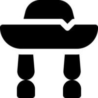 A black and white image of a hat vector