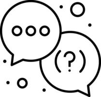 Two speech bubbles with question marks vector